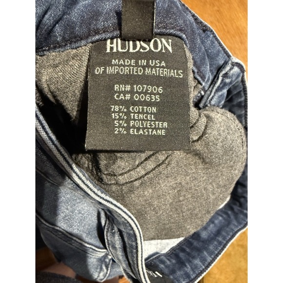 Hudson Jeans Women 27 Flare Mid Rise Stretch Dark Wash Denim Ferris 27x34 - Picture 8 of 12